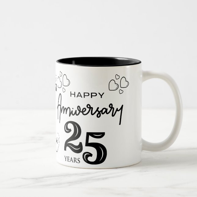 silver jubilee Gift  Two-Tone Coffee Mug (Right)