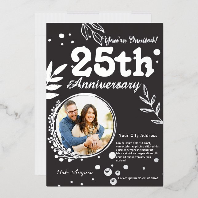 Silver Jubilee Hearts 25th Wedding Anniversary  (Envelope)