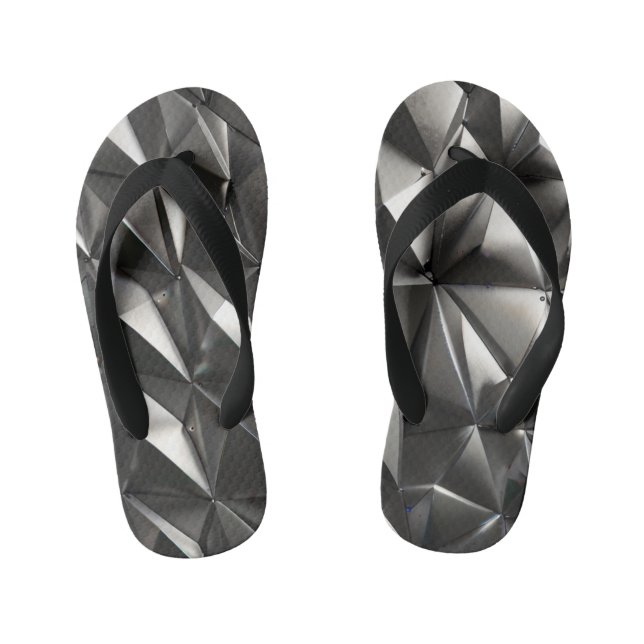 Silver Kid's Flip Flops (Footbed)