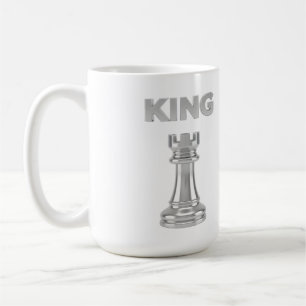 Silver King & Pawn String Art Mug – Shiny Chess De