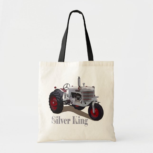 Silver King Tractor Tote Bag (Front)