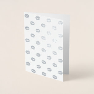 Silver Kisses Foil Greeting Card