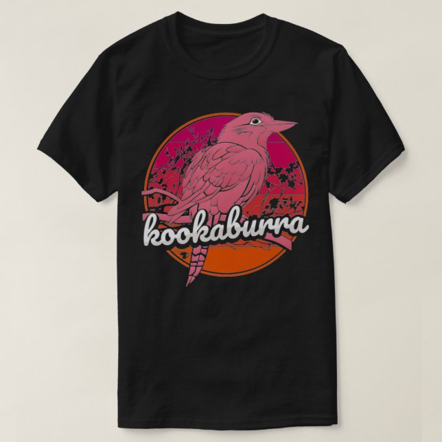 Silver Kookaburra Vintage Retro Sunset Australian  T-Shirt (Design Front)