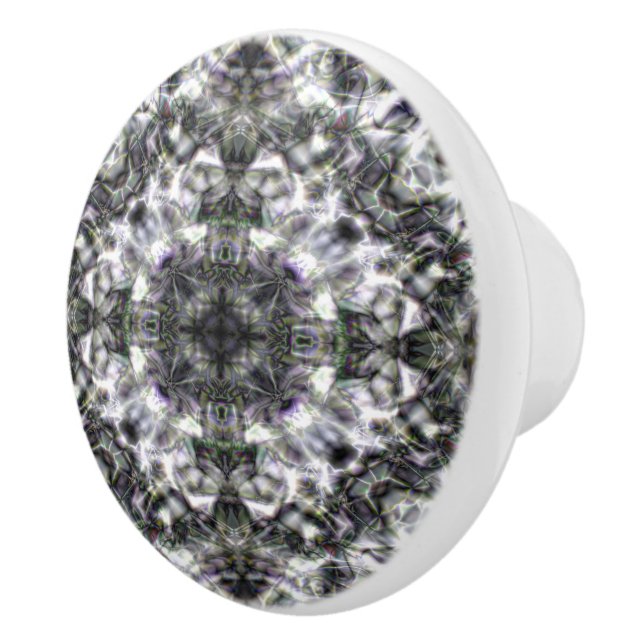 Silver Lace Ceramic Knob (Right)