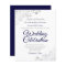 Silver Lace Navy & White BUDGET Wedding Invitation