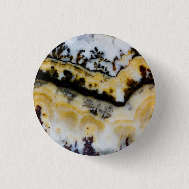 Silver Lace Onyx 3 Cm Round Badge (Front)
