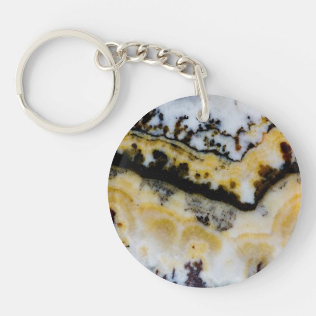 Silver Lace Onyx Key Ring (Front)