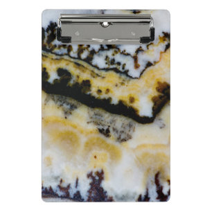 Silver Lace Onyx Mini Clipboard