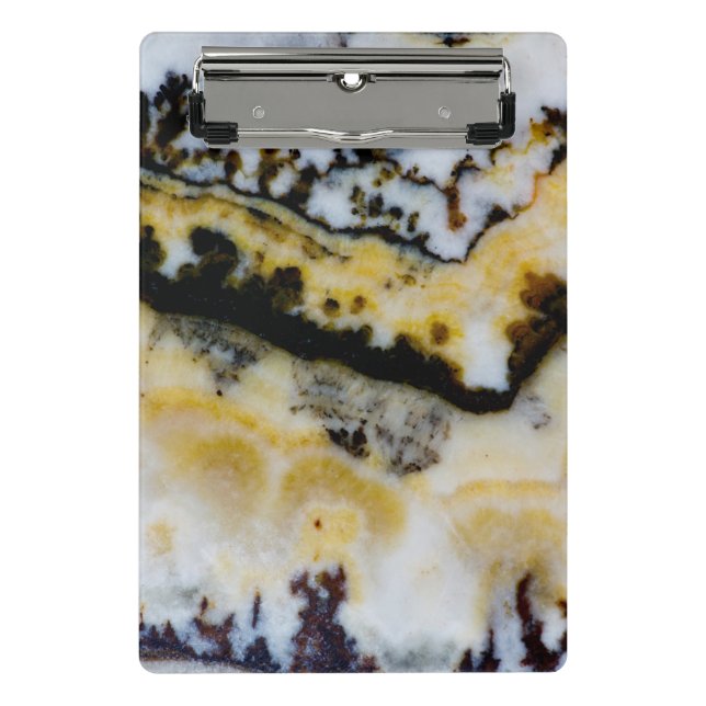 Silver Lace Onyx Mini Clipboard (Front)