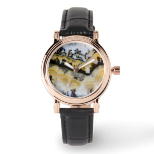 Silver Lace Onyx Watch