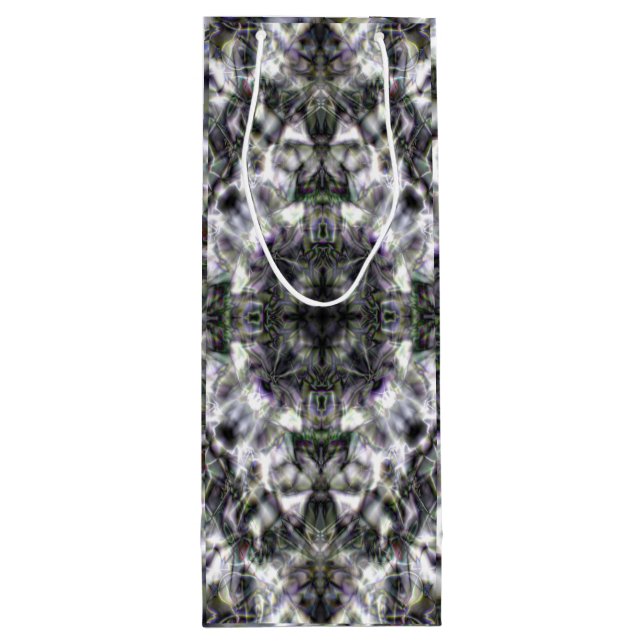 Silver Lace Wine Gift Bag (Back)