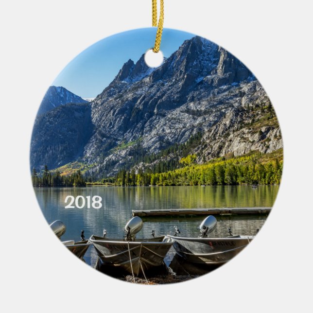 Silver Lake, California Ceramic Tree Decoration (Front)
