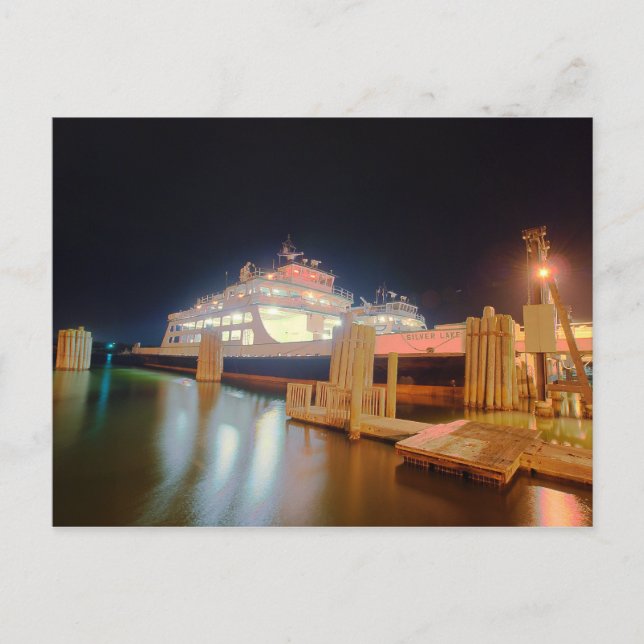 silver lake ferry boat at ocracoke island postcard (Front)