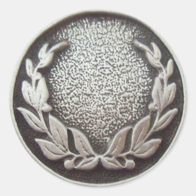 Silver Laurel Wreath Sticker (Front)