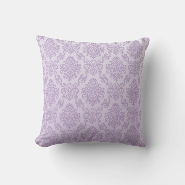 silver,lavender,chic,damasks,floral,lace,pattern,v cushion (Front)