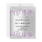 Silver lavender glitter drips birthday invitation