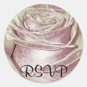 Silver/Lavender Rose Sticker