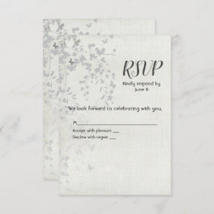 Silver Leaf and Butterfly RSVP