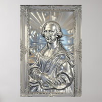 Silver Legacy George Washington in Mona Lisa Style