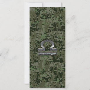 Silver Libra Zodiac Green Digital Camo