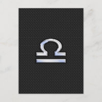 Silver Libra Zodiac Sign on black snake skin style