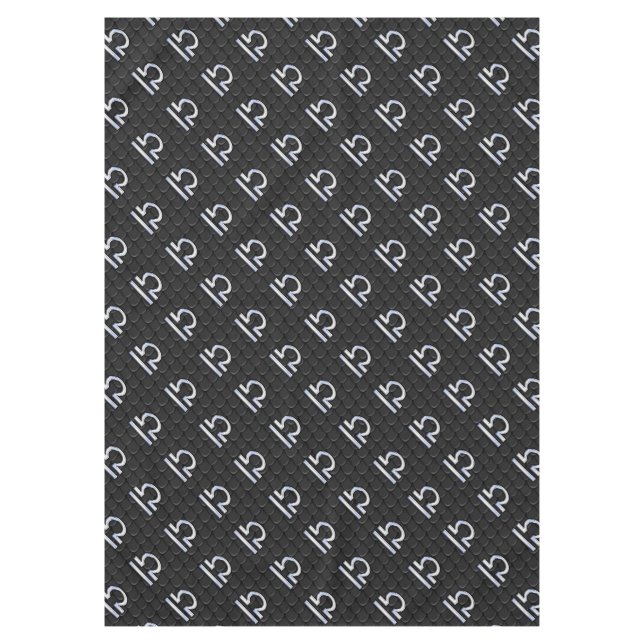 Silver Libra Zodiac Sign Snake Skin Style Tablecloth (Front)