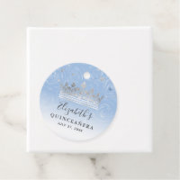 Silver Light Baby Blue Roses Elegant Quinceanera