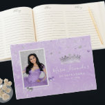 Silver Light Purple Rose Elegant Photo Quinceanera Guest Book<br><div class="desc">With options both in silver and gold, create your own personalised elegant quinceanera guest books with an easy DIY template in beautiful hues of light purple. These pretty custom template guest books can fit your plans for a for a lavender themed sweet 16, Mexican 15th birthday party, once upon a...</div>