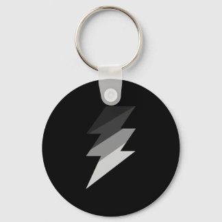 Silver Lightning Thunder Bolt Key Ring