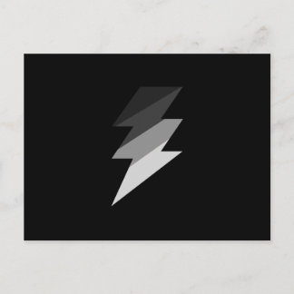 Silver Lightning Thunder Bolt Postcard