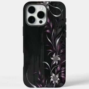 Silver Lilac Dream Elegant Floral Design iPhone 16 Pro Max Case