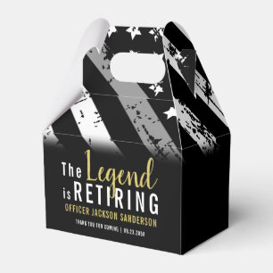 Silver Line Corrections Officer Retirement Party Favour Box