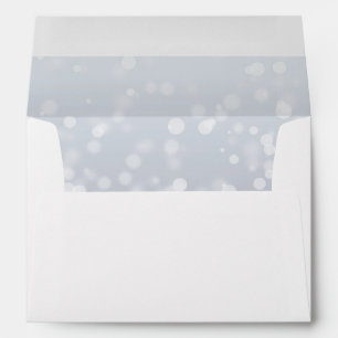 Silver Lined Christmas Wedding Envelope