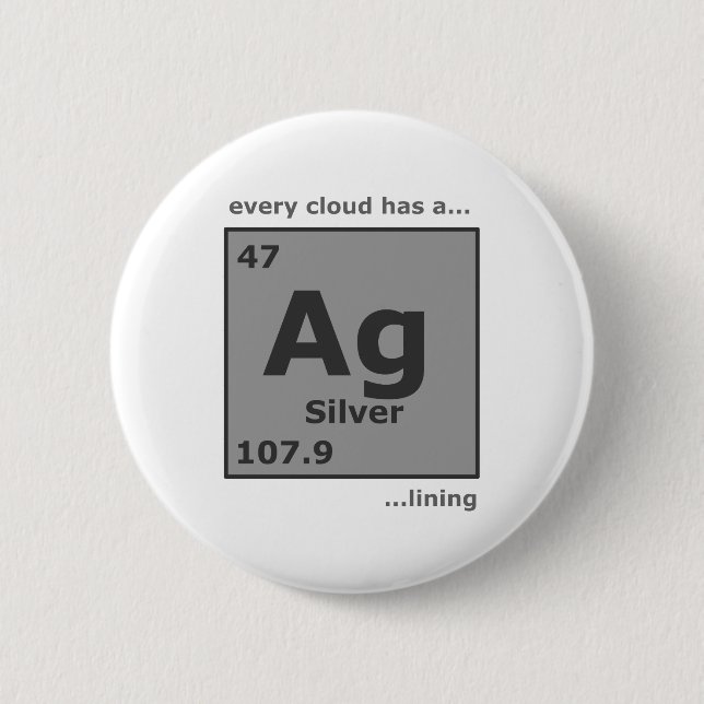 Silver Lining 6 Cm Round Badge (Front)