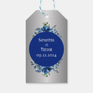 Silver Lining Blooms: Personalised Blue Petals  Gift Tags