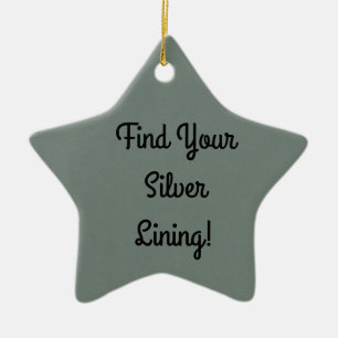 Silver Lining Embellished    Ceramic Tree Decoration