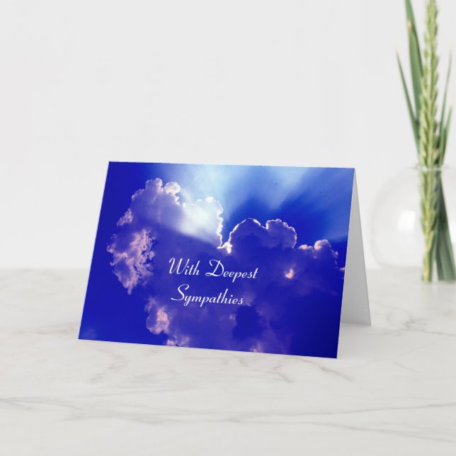 silver lining sympathy card (Front)