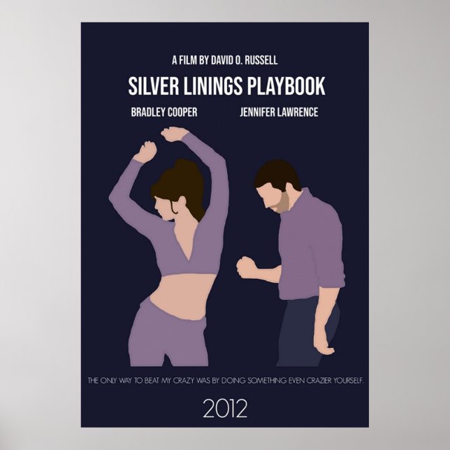 Silver Linings Playbook Minimalist Movie Poster (Front)