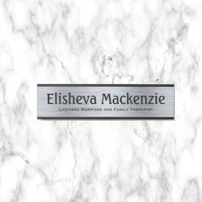 Silver LMFT Therapist Office Door Sign Name Plate (Creator Uploaded)