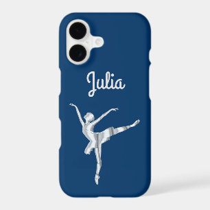 Silver look ballerina in Midnight Blue