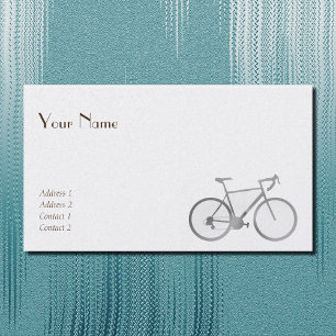 Silver  look bike in white business card