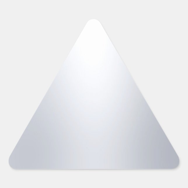 Silver Look Blank Template Elegant Glamourous Chic Triangle Sticker (Front)
