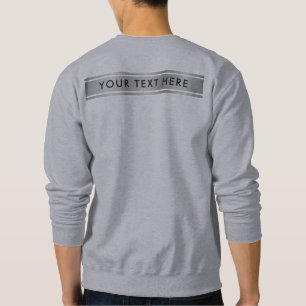 Silver Look Double-Sided Template Add Text Mens Sweatshirt