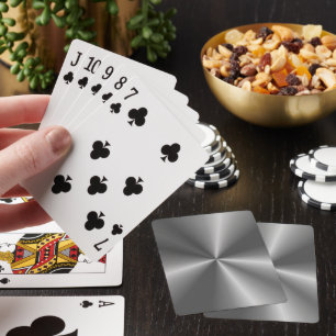 Silver Look Elegant Trendy Custom Template Glamour Playing Cards