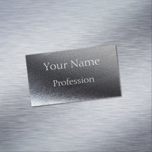 silver look glamour magnetic business card