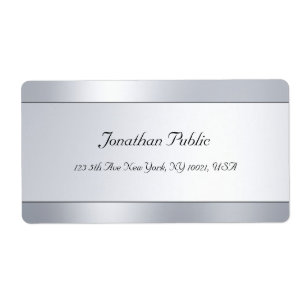 Silver Look Handwriting Script Modern Template