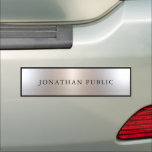 Silver Look Professional Name Glamourous Template Car Magnet<br><div class="desc">Custom Silver Look Professional Glamourous Name Template Car Bumper Magnet.</div>