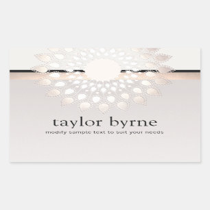 Silver Lotus Flower Holistic Spa and Beauty Rectangular Sticker