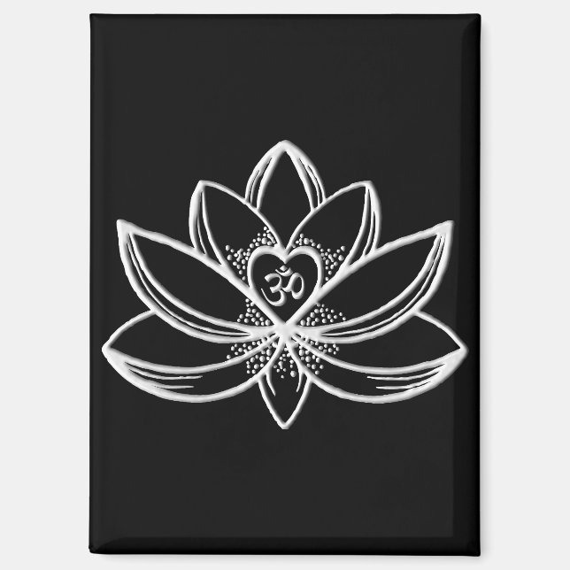 Silver Lotus  Magnet (Front)