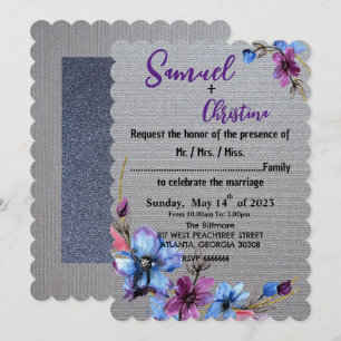 Silver lover  invitation